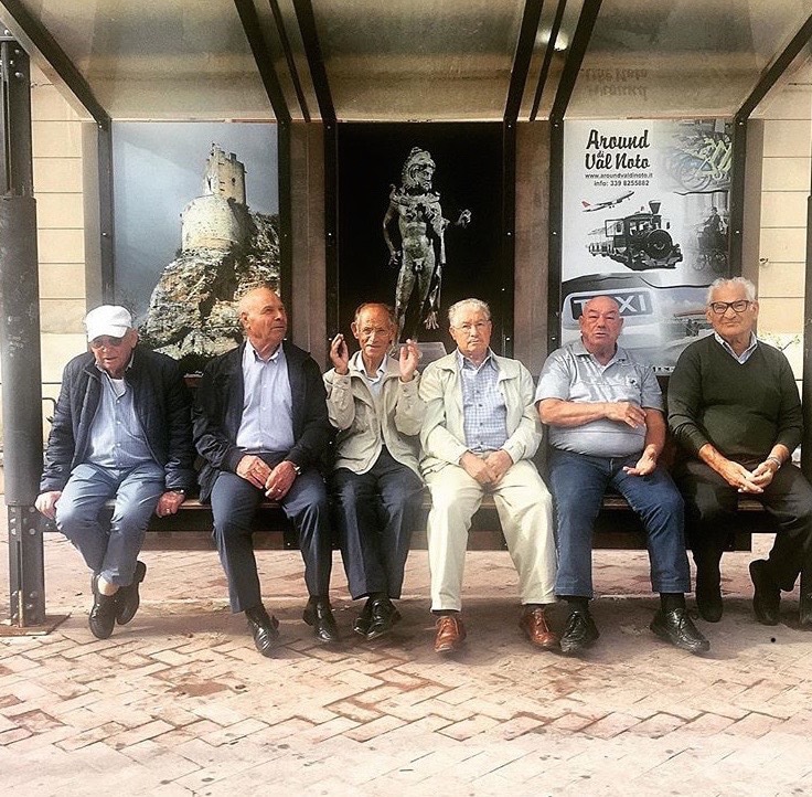 Elderly men in Modica