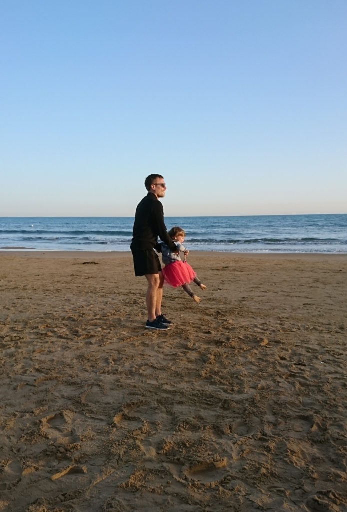 Sunset at the beach in Marina di Modica