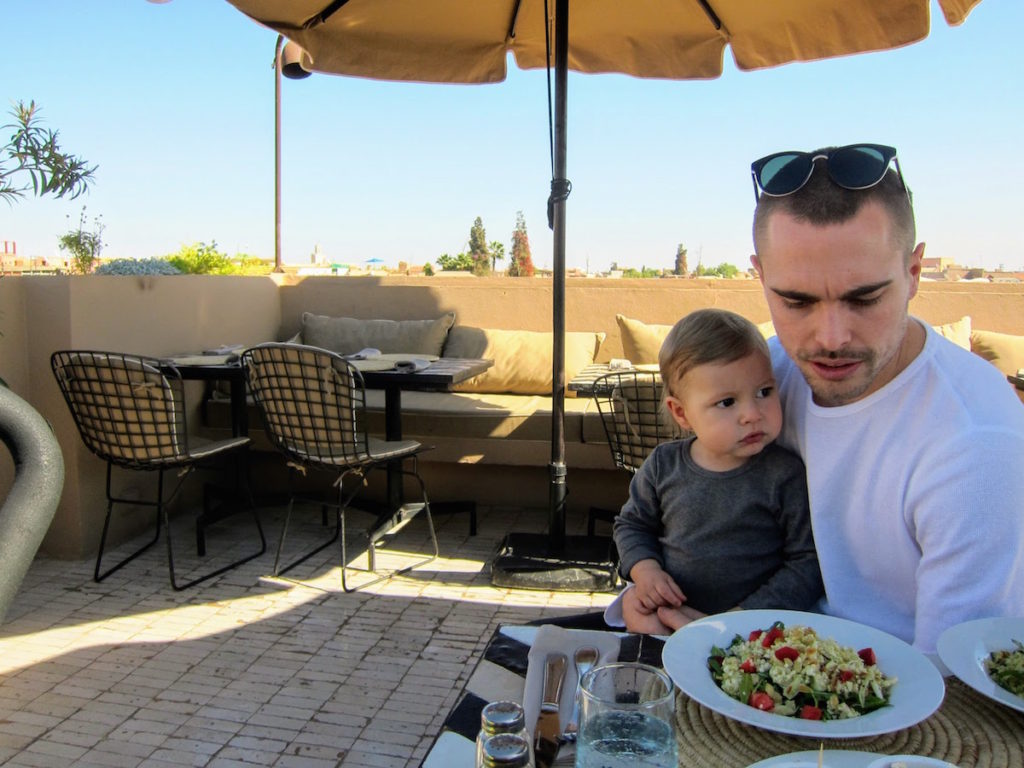 Restaurant Nomad with view over Marrakech's medina and the Atlas mountains