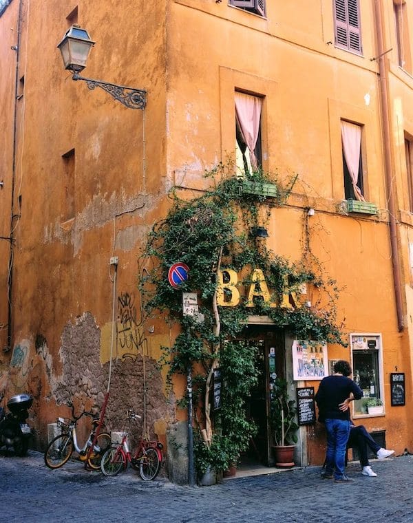 View of street in Trastevere, Rome
