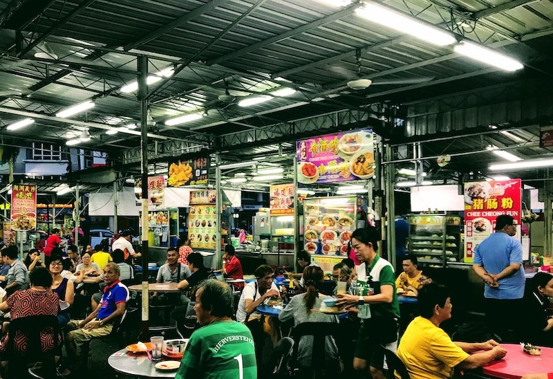 Outdoor foodcourt in Penang