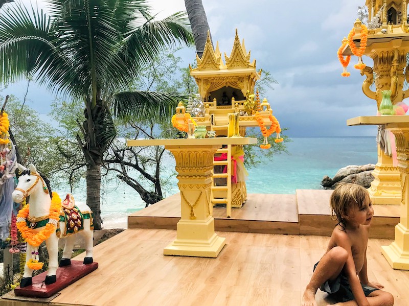 Temple on beach Ko Tao