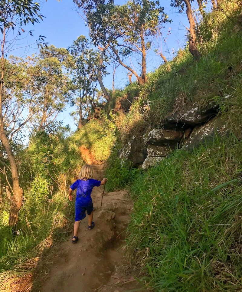 Kid Hiking up Mini Adams Peak