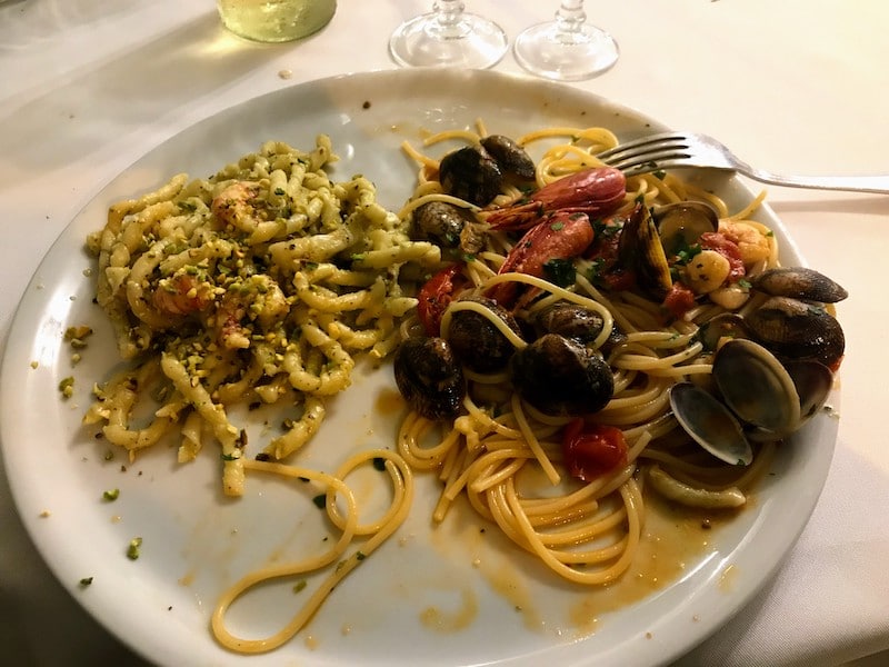 Pasta at Trattoria da Pino in Marsala